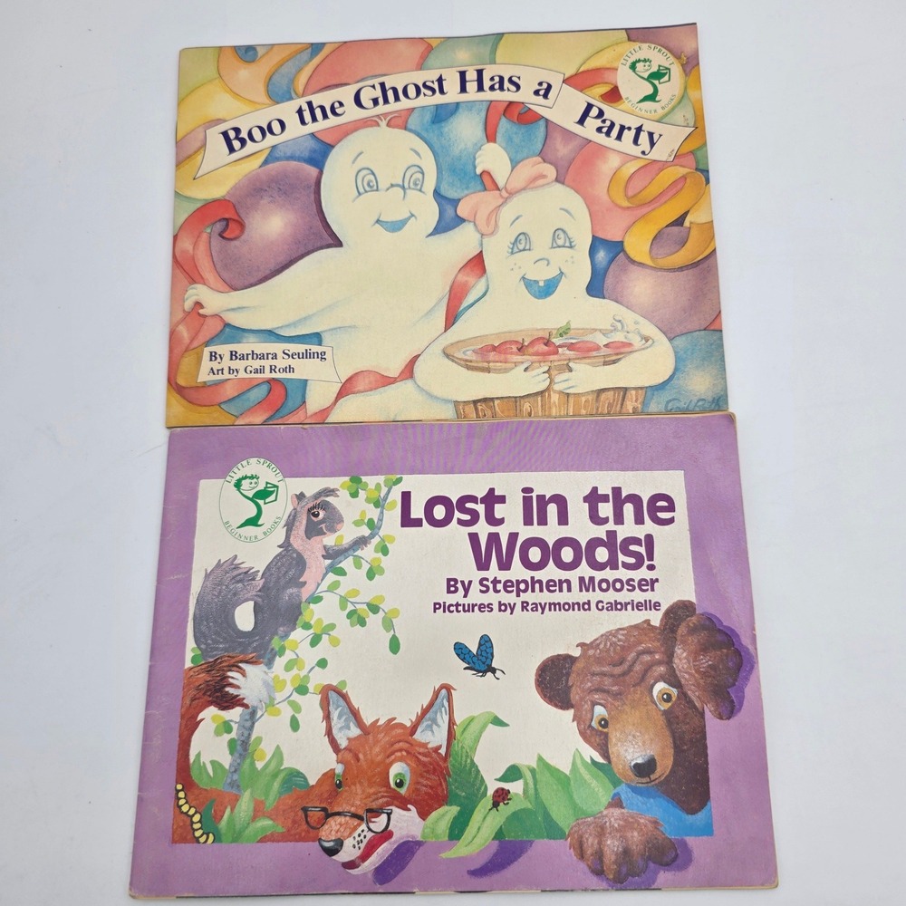 Vintage 1986 Little Sprout Beginner Books Lost in the Woods Boo the Ghost Set 2